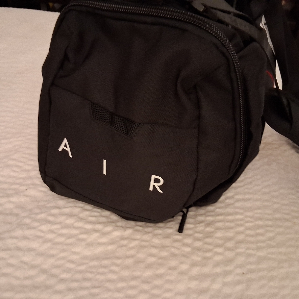 Jordan Black Duffel Bag with Red Logo - Picture 6 of 7